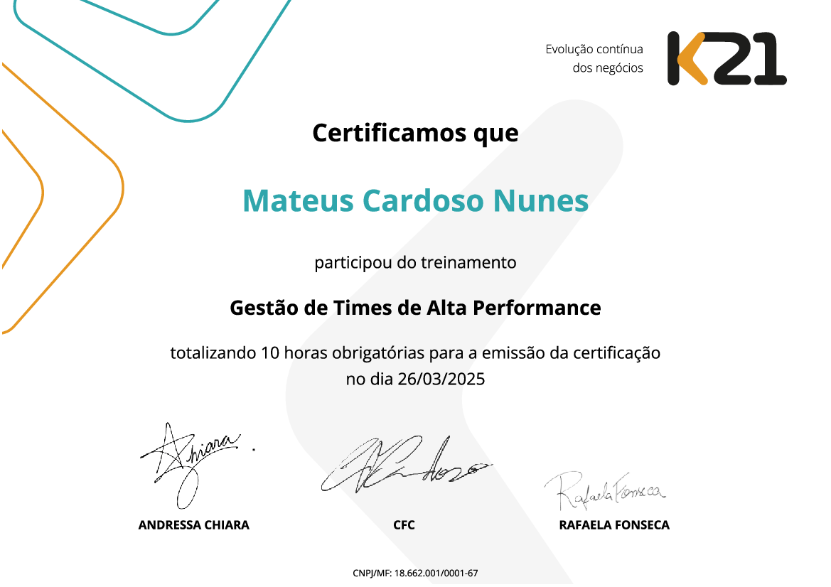 Certificado K21